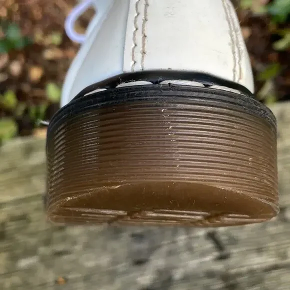 Vintage Dr Martens 1460 MIE England White Combat Boots Women's 7 US / 5 UK - Picture 12 of 16